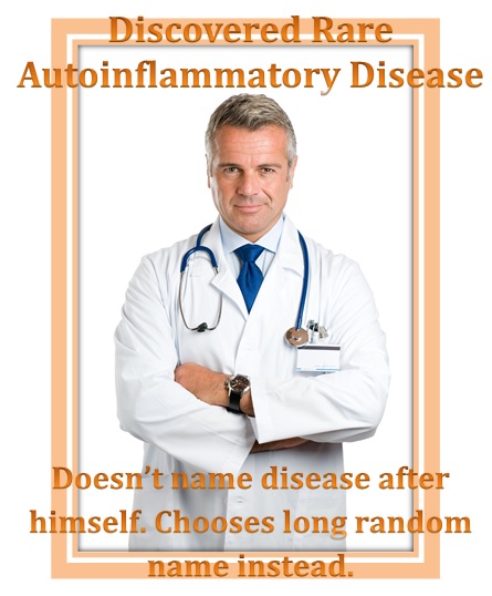 discovered rare autoinflammatory disease meme