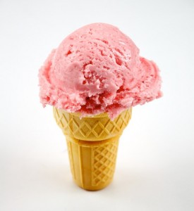 Strawberry Ice Cream Cone